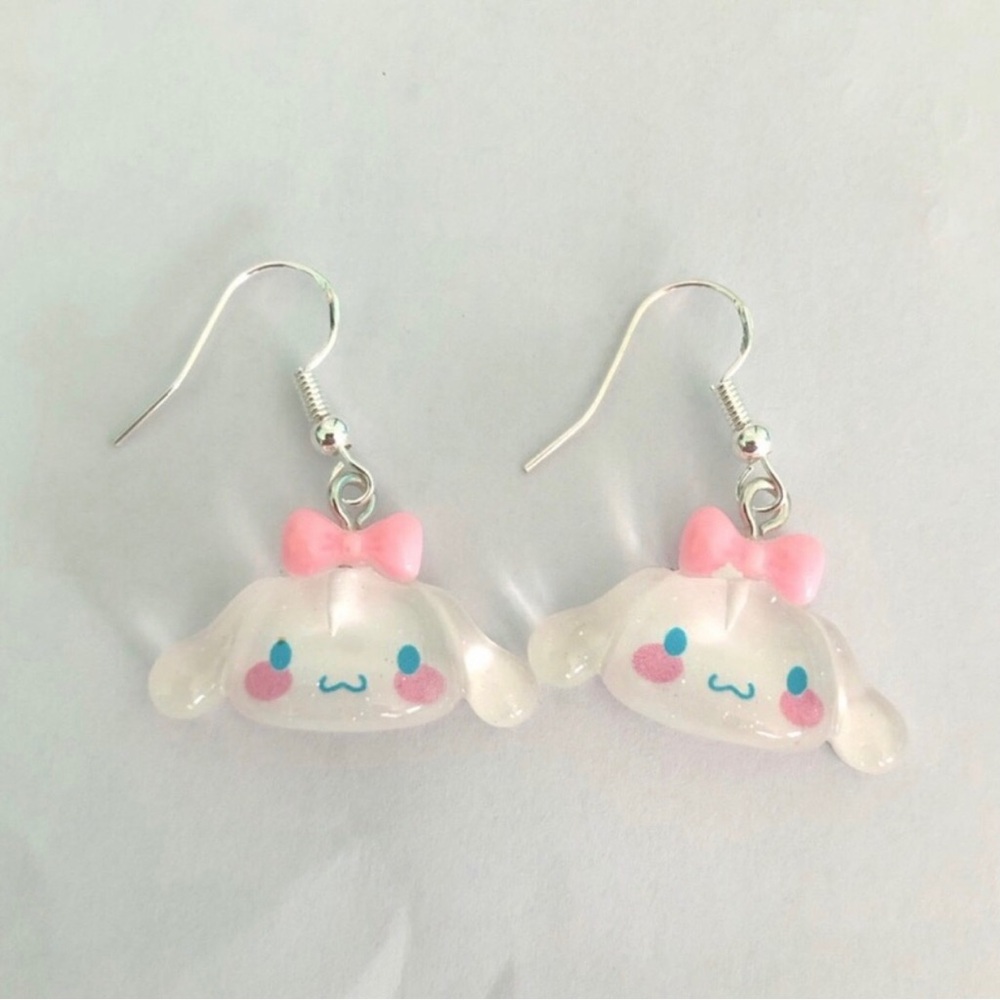 NWT - Cute Pink and White Cinnamoroll Character Earrings
